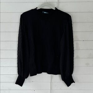 CeCe size XL bubble sleeve Swiss dot sweater